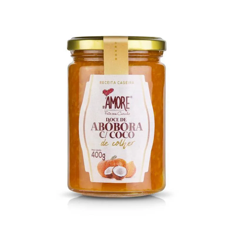 Doce de Abobora com Coco de Colher Zero Amore 400g