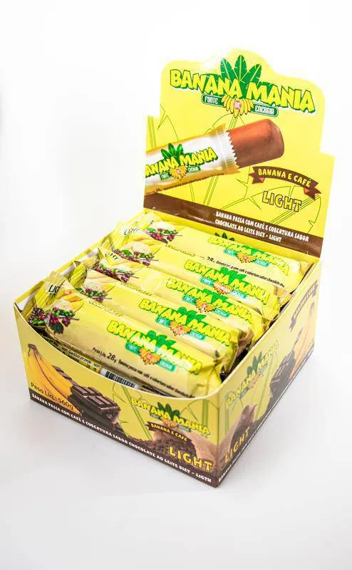BANANA PASSA C/ CAFÉ E CHOCO AO LEITE DIET - LIGHT 20X28G (BANANA MANIA)