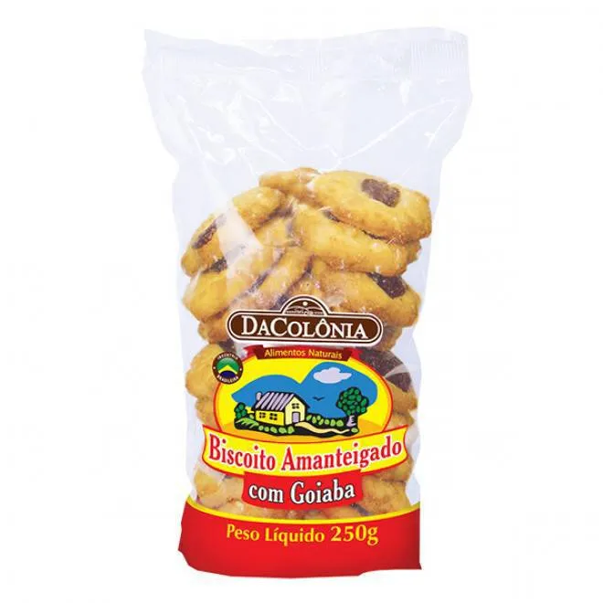 BISCOITO AMANTEIGADO C/ GOIABADA 250G DaColonia