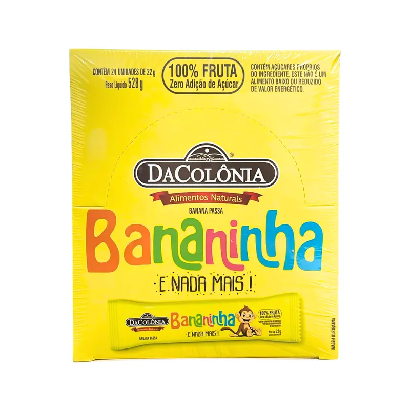 BANANA FIT PURA FRUTA ZERO AÇÚCAR 24X22G DaColonia
