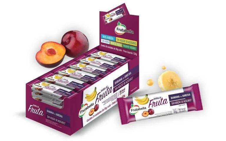 BANANADA ZERO AÇÚCAR C/ AMEIXA 24X30G Frutabella