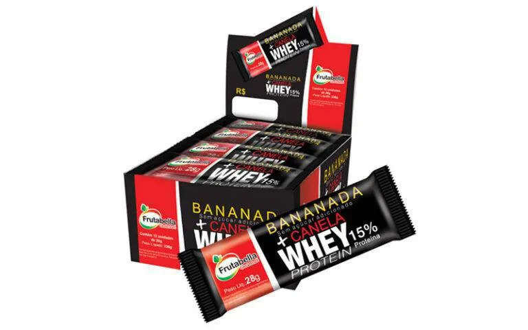 BANANADA ZERO AÇÚCAR C/ WHEY E CANELA 12X30G Frutabella
