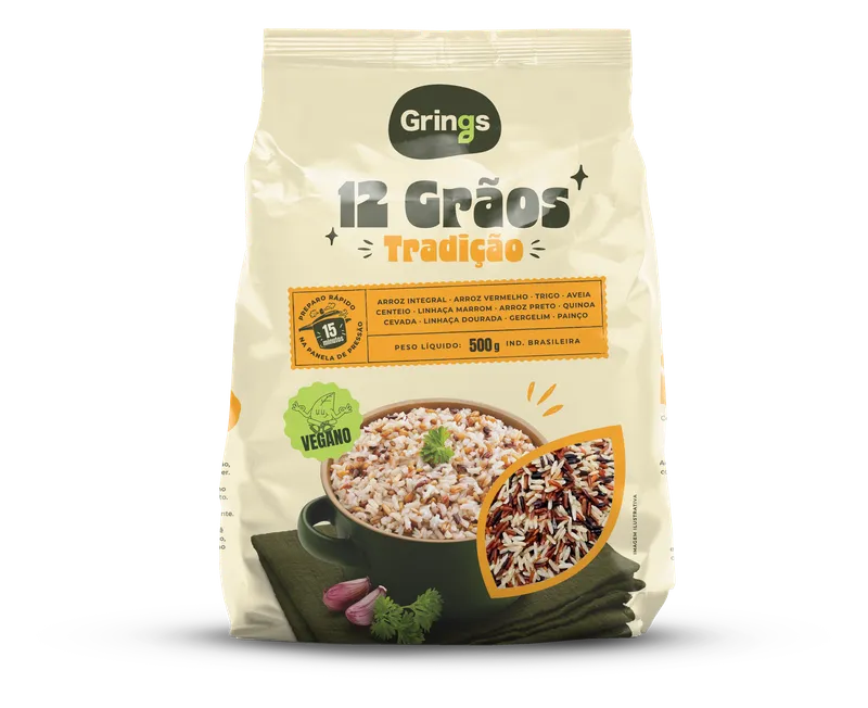 ARROZ 12 GRÃOS TRADIÇÃO 500G GRINGS