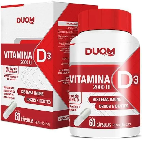 VITAMINA D3 2000UI CARTUCHO 60 caps