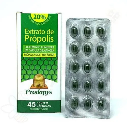 EXTRATO DE PROPOLIS VERDE SUPLEMENTO 45 CAPS Prodapys