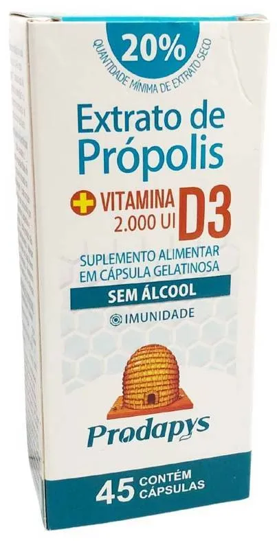 EXTRATO DE PRÓPOLIS + VITAMINA D 45caps Prodapys