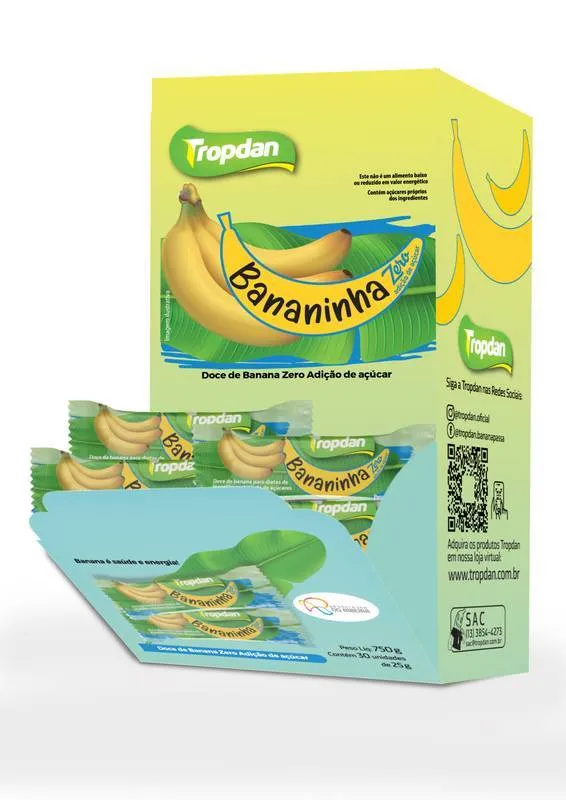 Bananinha Sem Açúcar 30x25G Tropdan