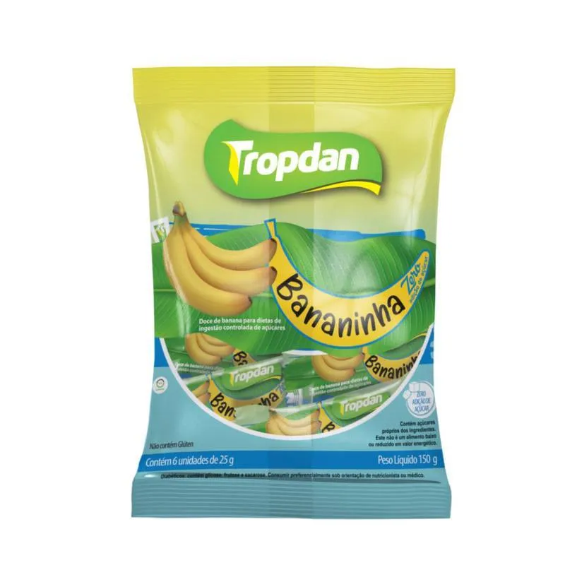 BANANINHA S/ AÇÚCAR 25Gx6UN 150g Tropdan