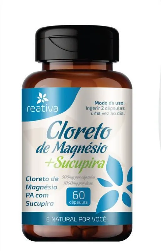 Cloreto de Magnésio + Sucupira 60caps Reativa
