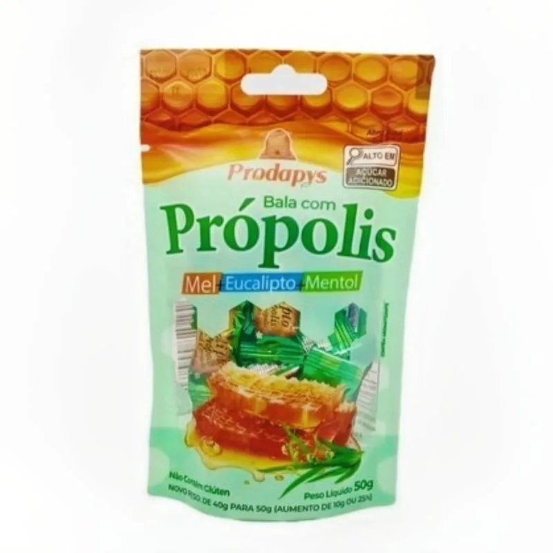 Bala Própolis + Mel + Eucalipto + Mentol 1pct 50g Prodapys