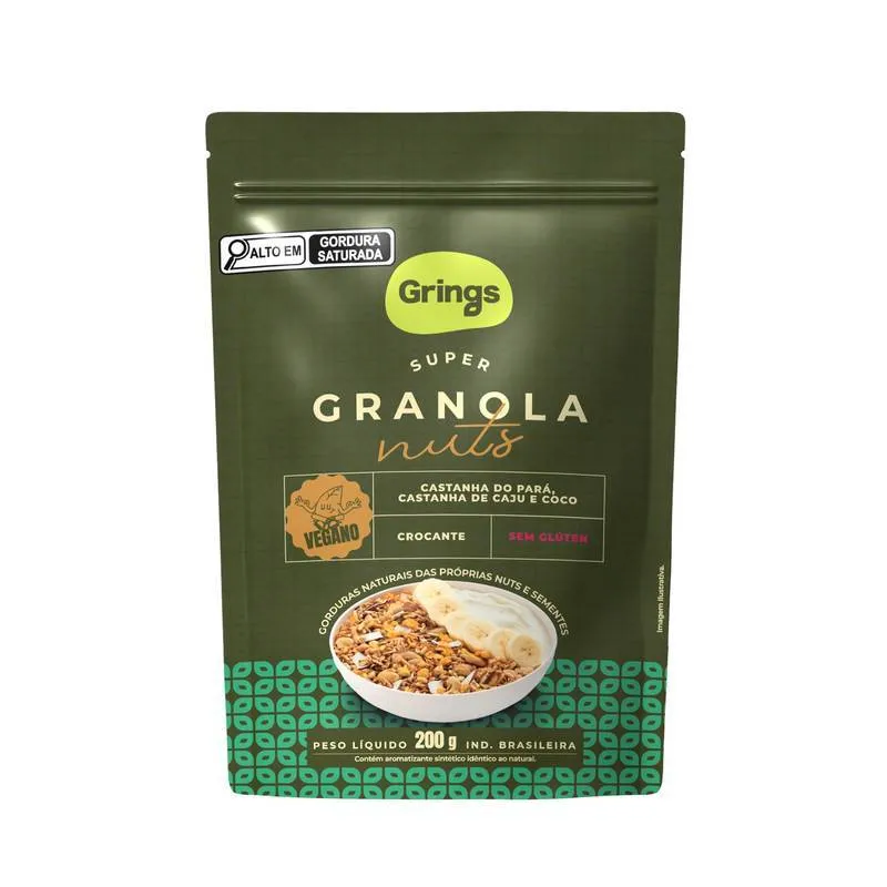 Super Granola Nuts 200g Sem Glúten Grings