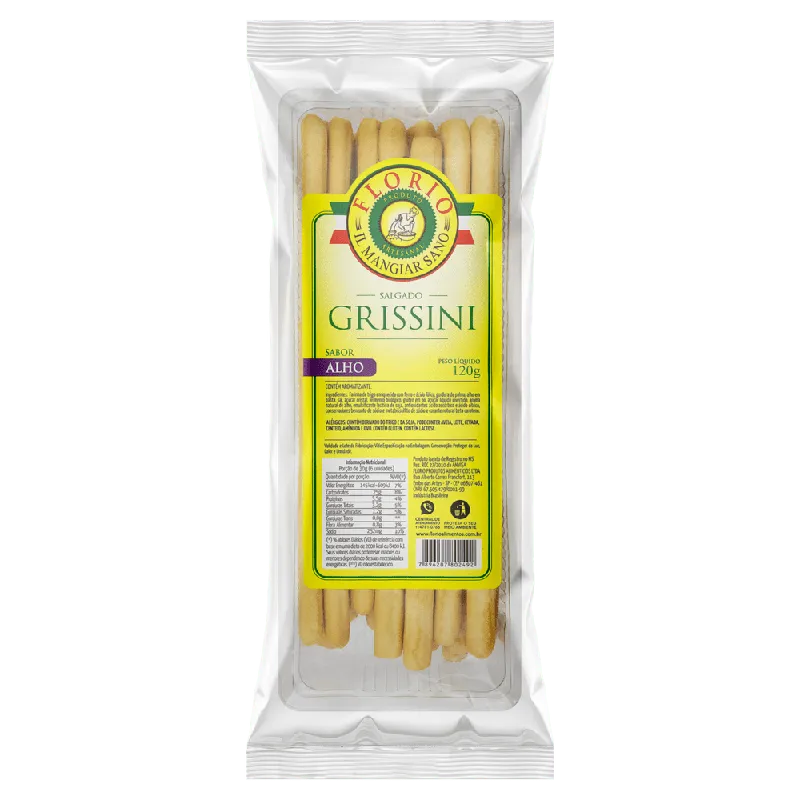 Palito Grissini Sabor Alho Florio 120g