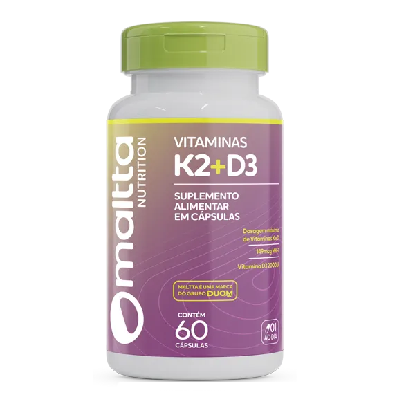VITAMINAS K2 + D3 60caps Maltta (Duom)
