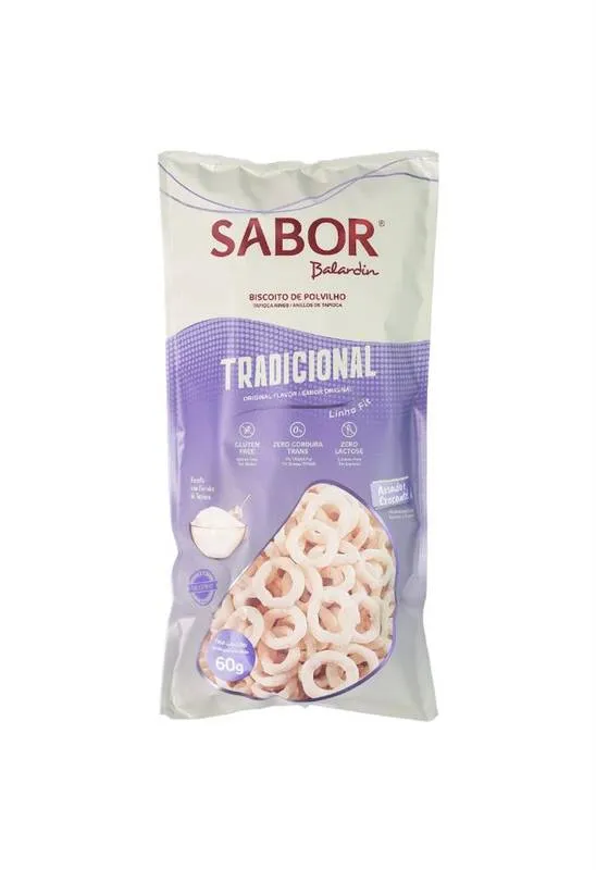 Biscoito Polvilho Fit Tradicional Sem Gluten e Lactose 60g Balardin