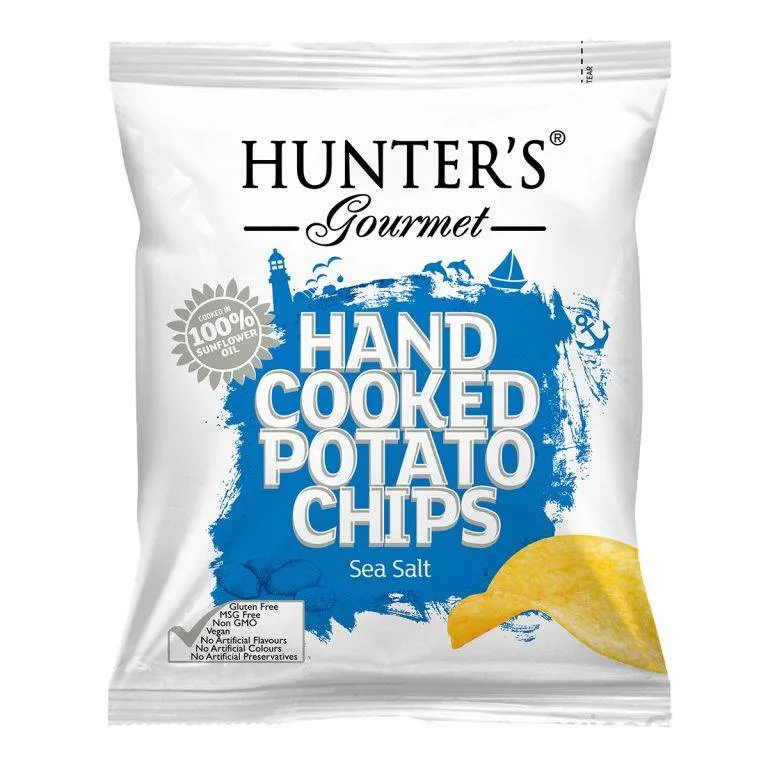 Hunters Goumet Chips de Batata c/Sal Marinho 40g
