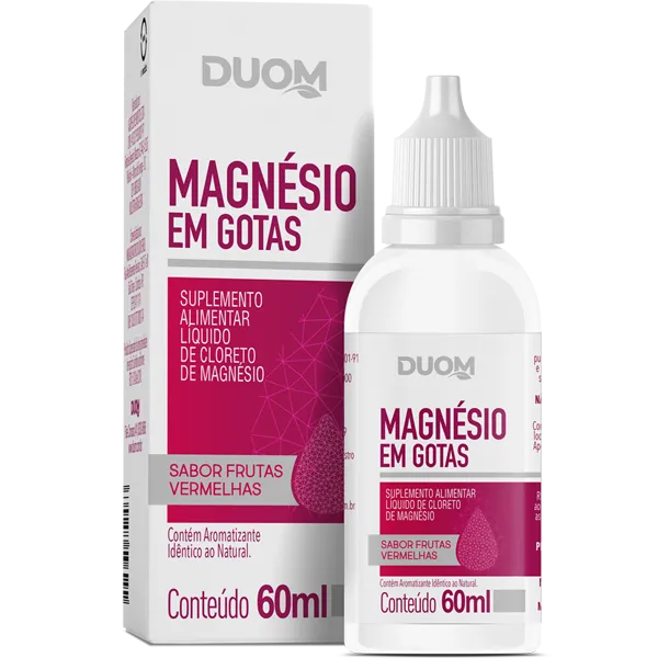 Magnésio em Gotas Sabor Frutas Vermelhas 60ml Duom