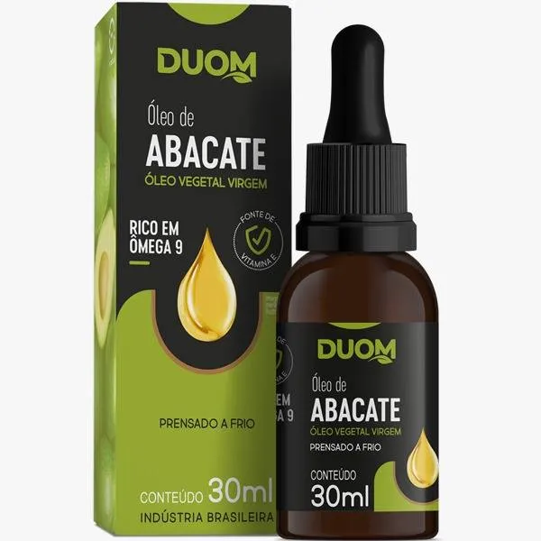 Óleo de Abacate Vegetal Virgem 30ml Duom