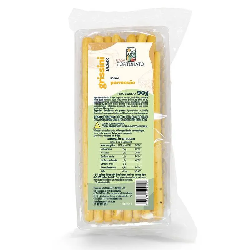 Palito Grissini Parmesão 90g Casa Fortunato
