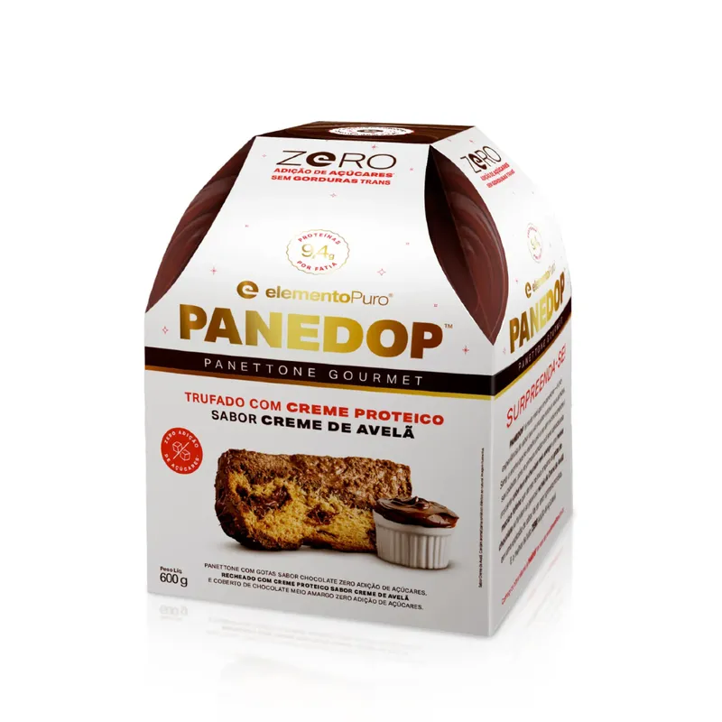 Panetope Panedop ZERO Creme de Avelã c/ Chocolate 600g elementoPUROV