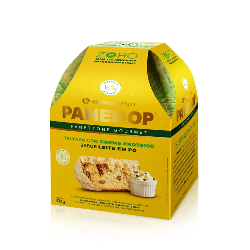 Panetone Panedop ZERO Leite em pó 600g elementoPURO