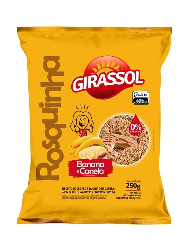 Rosquinha Banana c/ Canela Zero Lactose 270g Girassol