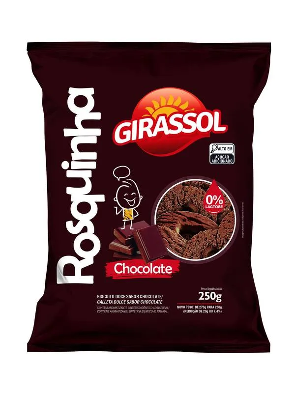 Rosquinha Chocolate Zero Lactose 250g Girassol