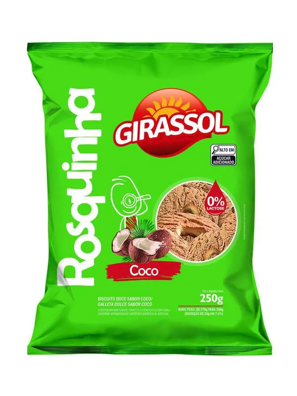 Rosquinha Coco Zero Lactose 250g Girassol