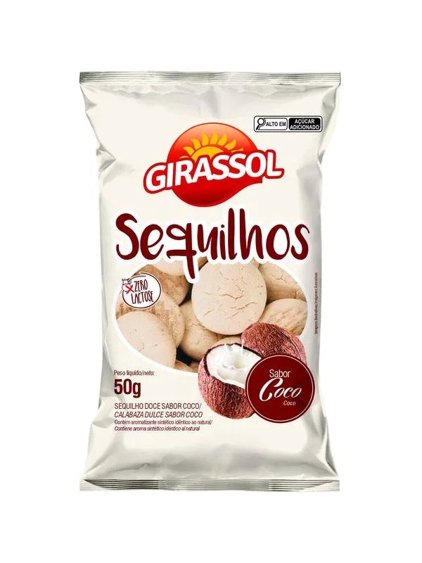 Sequilho de Coco Zero Lactose 50g Girassol