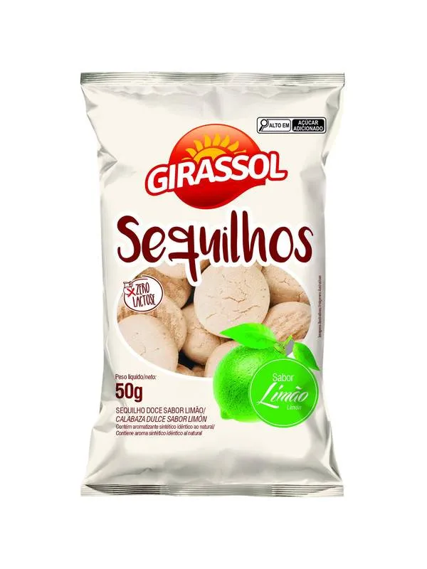 Sequilho Limão Zero Lactose 50g Girassol