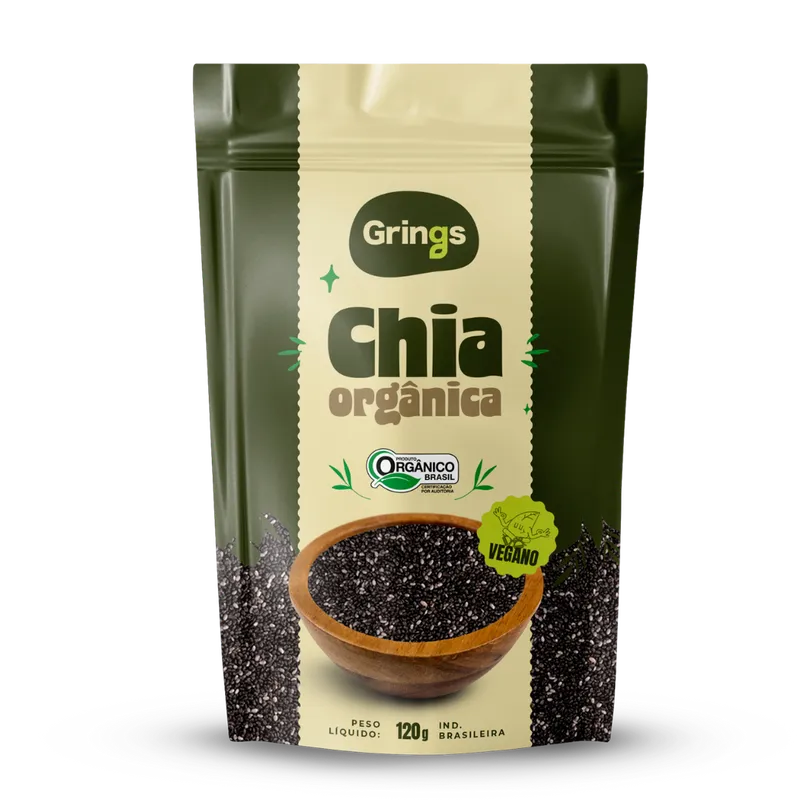 Chia em Grãos Orgânica 120g Grings