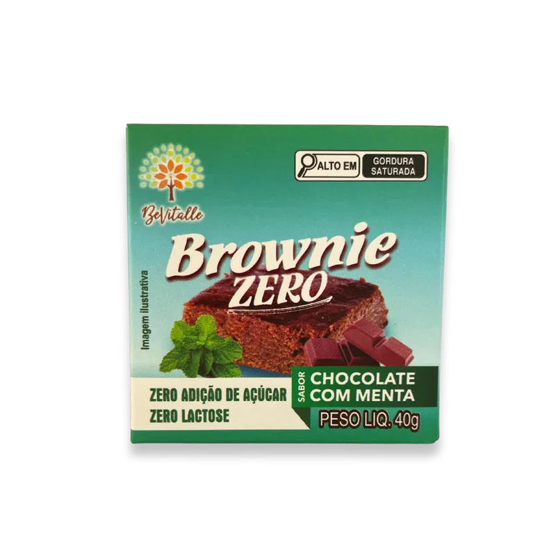 Brownie Chocolate c/ Menta Zero Açúcar Sem Lactose 40g BeVitalle