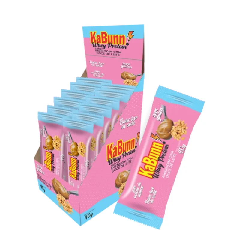Barrinha Doce de Leite c/ Amendoim Zero 13g de Proteína 12X40g Dgd Foods