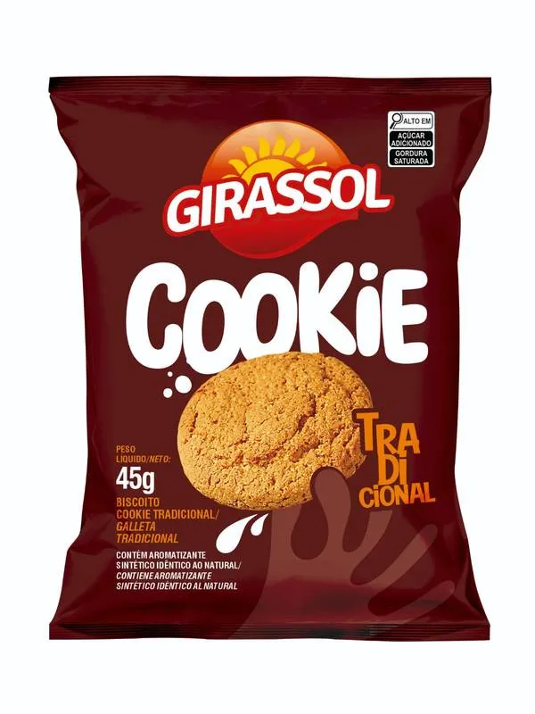 Biscoito Cookie Tradicional 45g Girassol