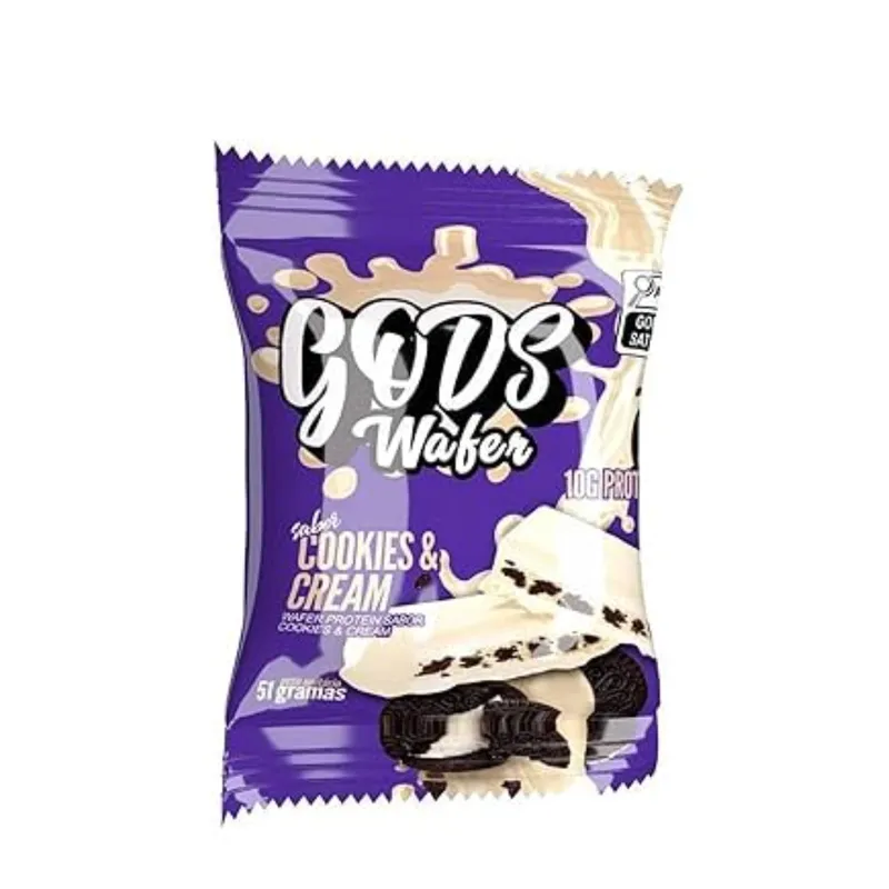 Gods Wafer Cookies Zero Açúcar e Corantes 10g de Proteína 51g Canibal Inc
