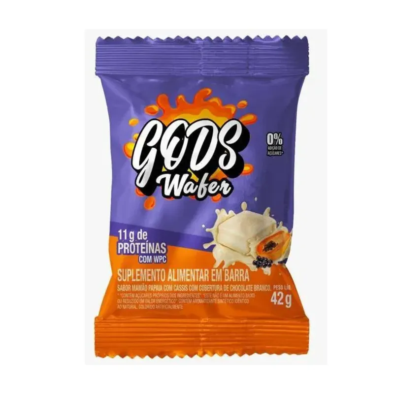 Gods Wafer Mamão Papaya Zero Açúcar e Corantes 10g de Proteína 51g Canibal Inc