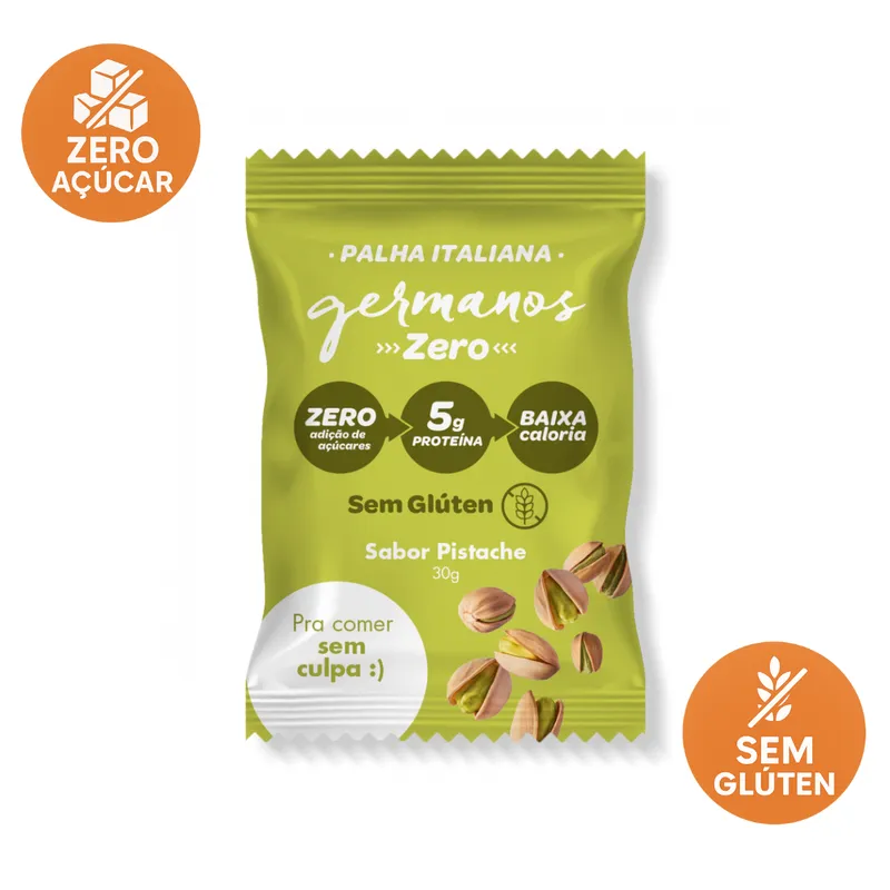 Palha Italiana Zero Açúcar Sem Glúten Pistache 30g Germanos