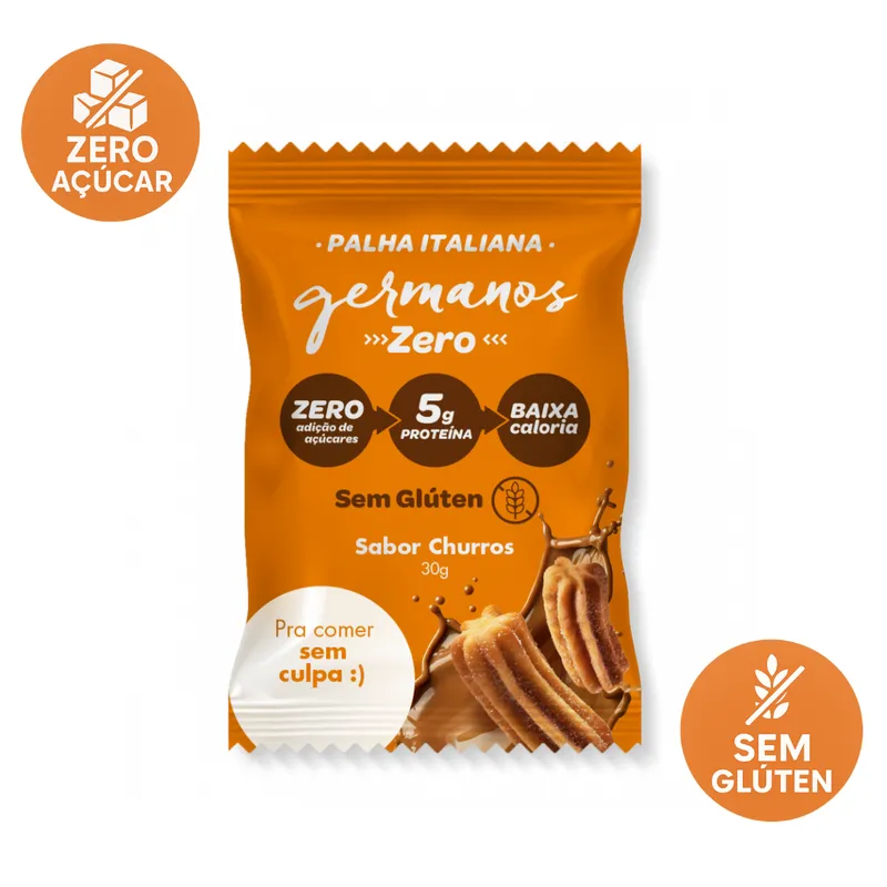 Palha Italiana Zero Açúcar Sem Glúten Churros 30g Germanos