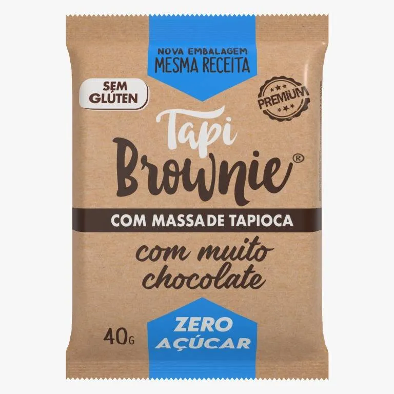 Tapi Brownie Zero Açúcar Sem Glúten 40G TapiFoods