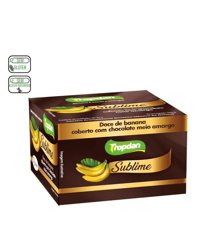Sublime Banana Zero Adição de Açúcar Caixinha com 10un de 15g Tropdan