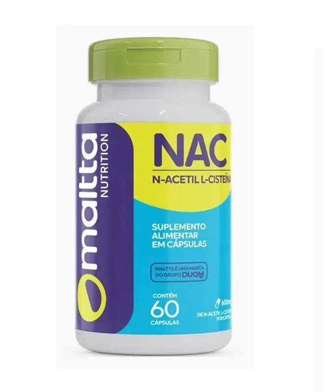 NAC N-Acetil L-Cisteína 600mg por dose 60caps Maltta (Grupo DUOM)