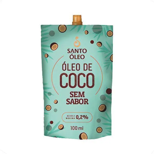 Oleo de Coco Sem Sabor Pouch 100ml Santo Óleo