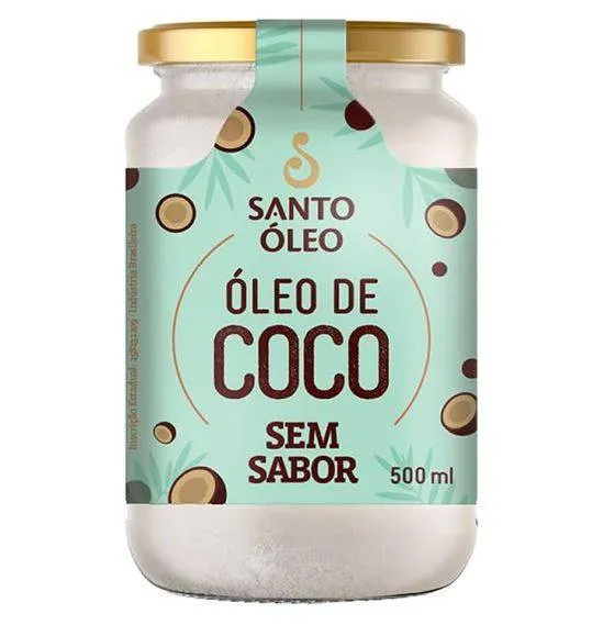 Óleo de Coco Sem Sabor Vidro 500ml Santo Óleo