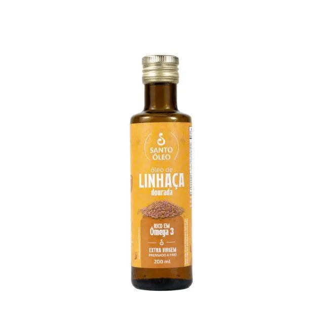 Oleo de Linhaça Dourada Extravirgem Prensado a Frio 200ml Santo Óleo