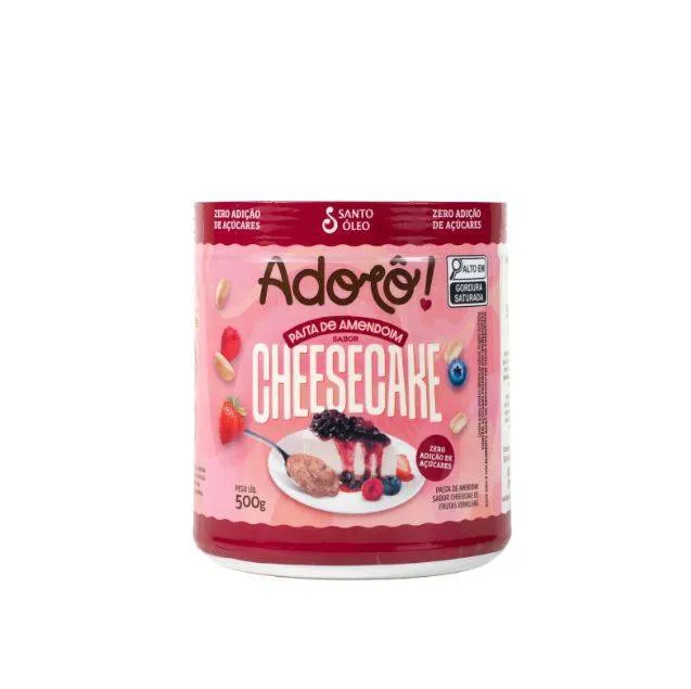 Pasta de Amendoim Zero Açúcar Sabor CheeseCake 500g Santo Óleo