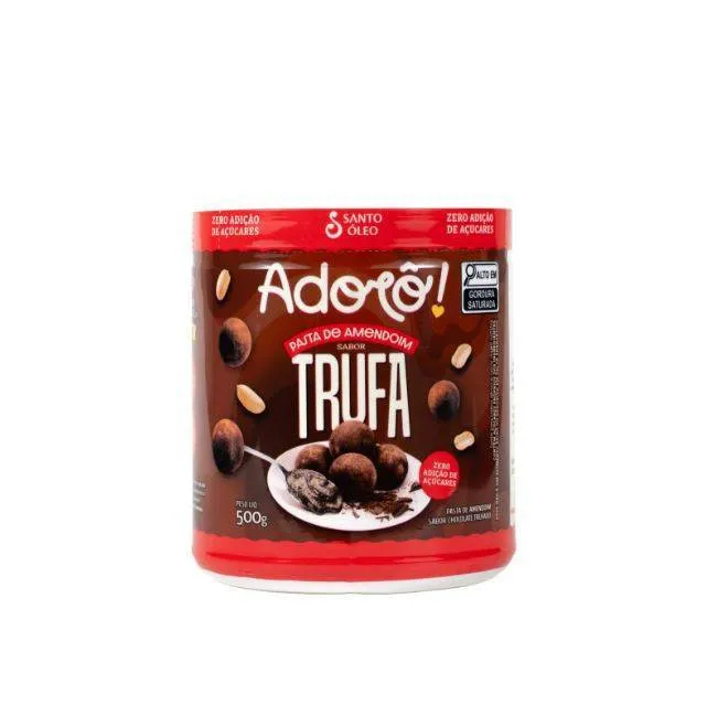 Pasta de Amendoim Zero Açúcar Sabor Trufa 500g Adorô