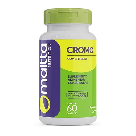 CROMO COM SPIRULINA 60CAP MALTTA