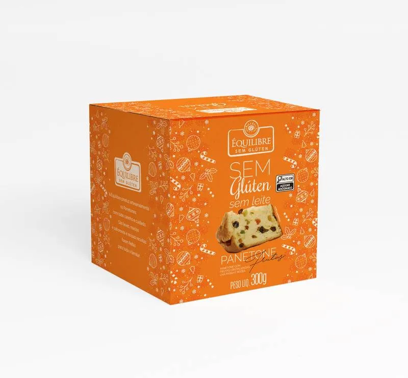 Panetone de Frutas s/ Leite e Glúten 300G ÉQUILIBRE