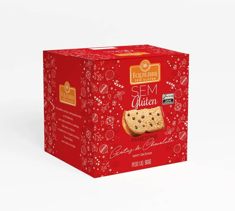 MiniPanetone Gotas de Chocolate s/ Lactose e Glúten 90G ÉQUILIBRE