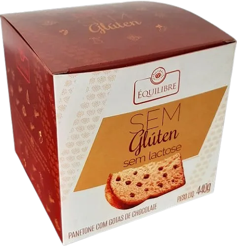 Panetone Gotas de Chocolate s/ Lactose e Glúten 440G ÉQUILIBRE
