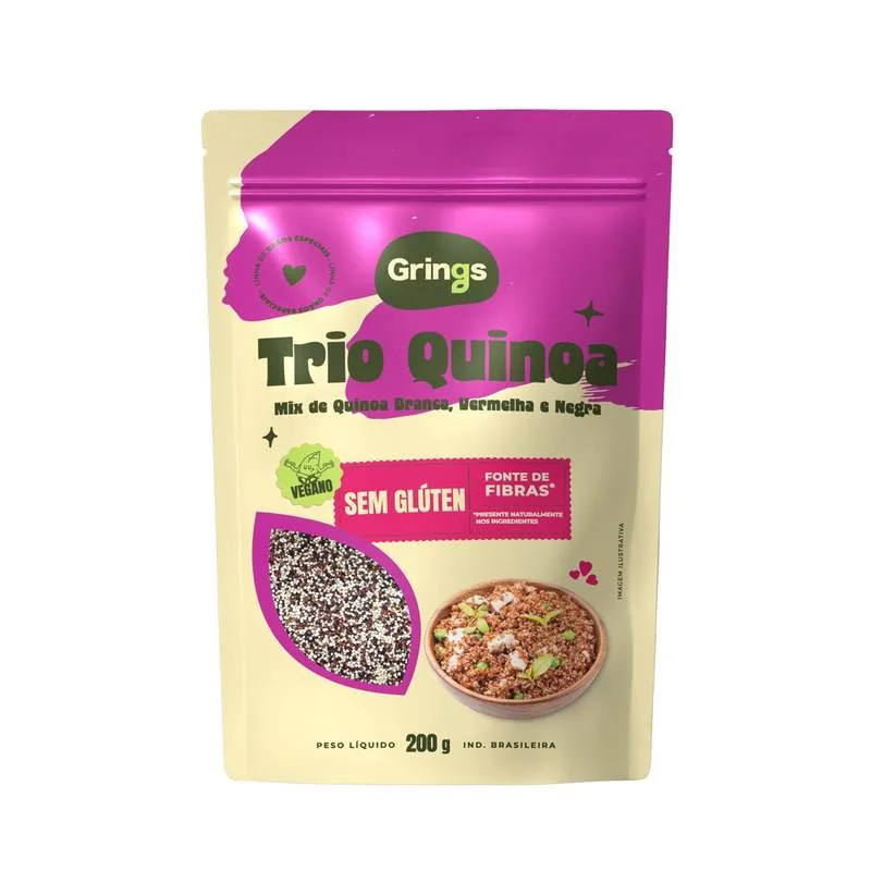Trio Quinoa Branca, Vermelha e Negra 200G Grings